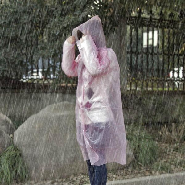 

fashion disposable pe raincoats poncho rainwear travel rain coat rain wear gifts mixed colors lx4107, Red;brown