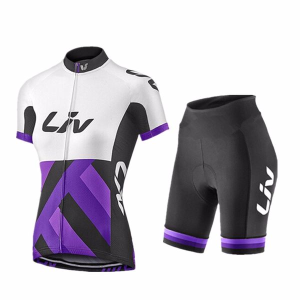

liv 2018 pro team racing cycling jersey sets short sleeve downhill bicycle clothing ropa ciclismo road mtb bike women, Black;blue