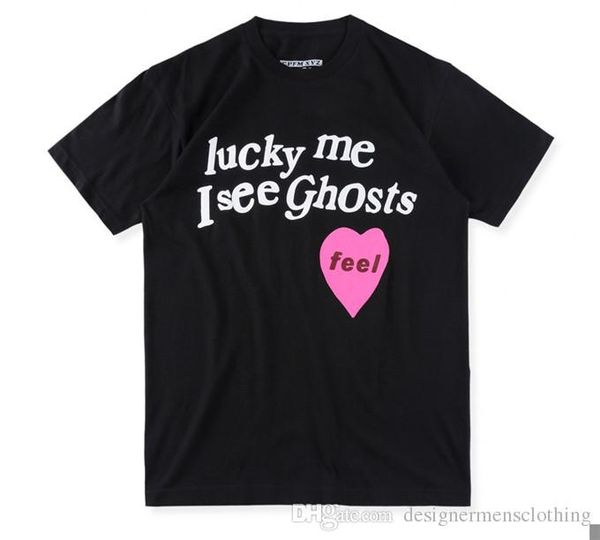 

kanye lucky me kids ghosts cfg посмотреть печать мужского tshirts коротких рукавов вокруг шеи мужского tops, White;black
