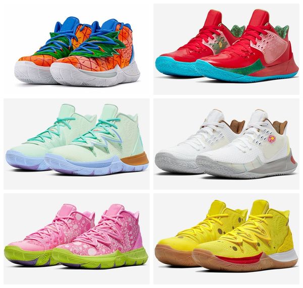 

new kyrie sponge bob men basketball shoes 2 5s trainers kyrie irving 5 mens squidward mountain oreo friends patrick sports shoes