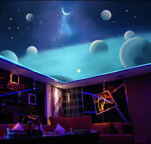 

3d ceiling murals wallpaper starry dream room zenith ceiling painting