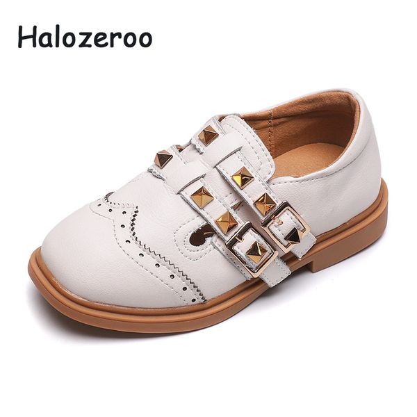 

new autumn 2019 kids stud shoes baby girls black rivet shoes children princess school brand flats party fashion mary jane, Black;grey