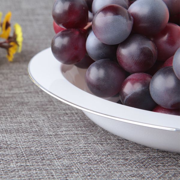 

6 / set of aluminum disposable plate round plastic tray white round deep tray fruit plate salad bar dinner party discs