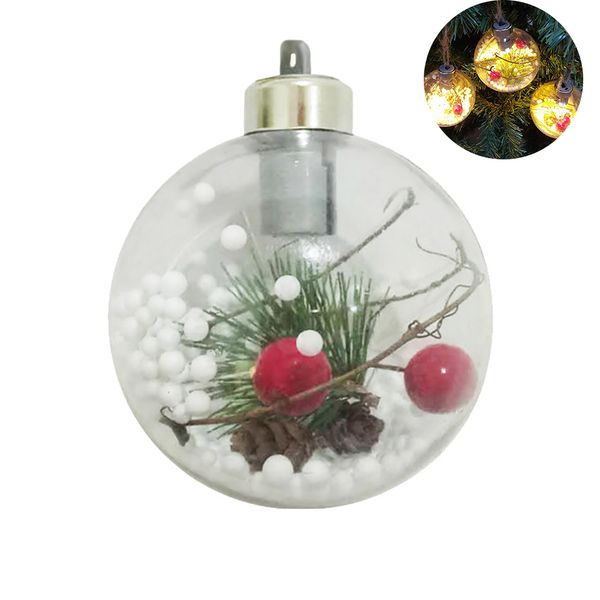 

1pc 3 inch christmas decoration ball lights decorative pendant assembled interior ball lights as shown