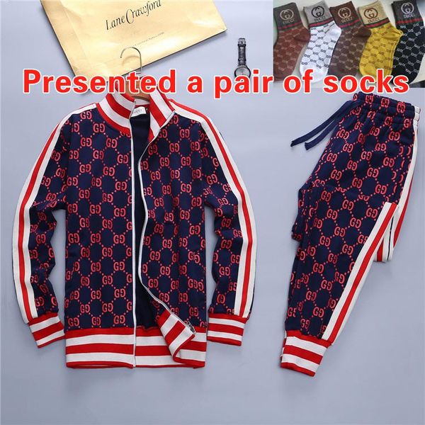 

wholesale autumn designer men's sportswear sweatshirt suit fashion sports suit men's hoodie jacket jacket men's medusa sports, Gray