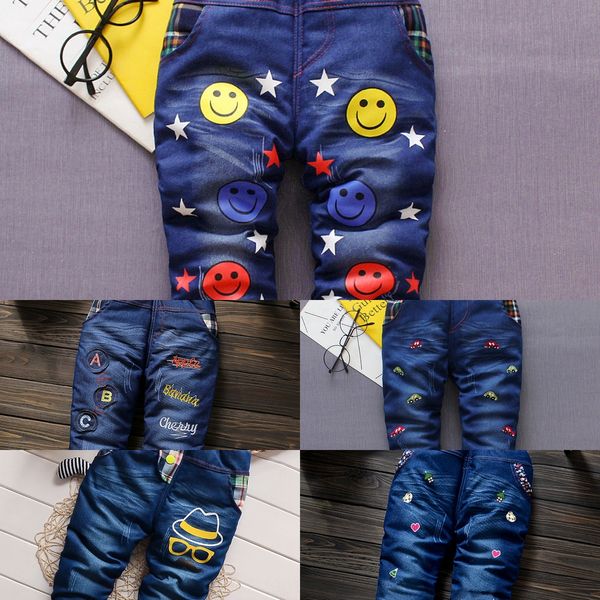 

girls cotton children's jeans men's tight pants jeans and trousers and women's baby's thickened cotton pants children&#0, Blue