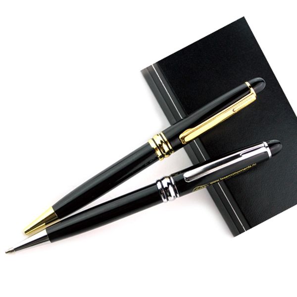 

1pc metal ballpoint pen business writing gold silver clip roller ball pens school student office stationery, Blue;orange