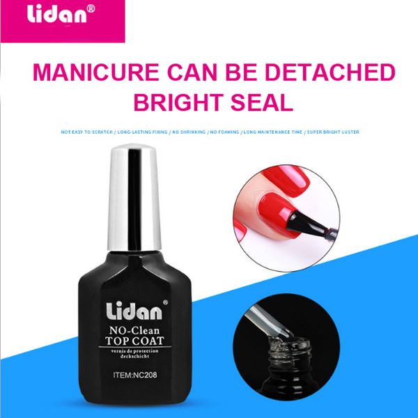 

lidan nc208 15ml no clean coat nail polish clear nail designs, Red;pink