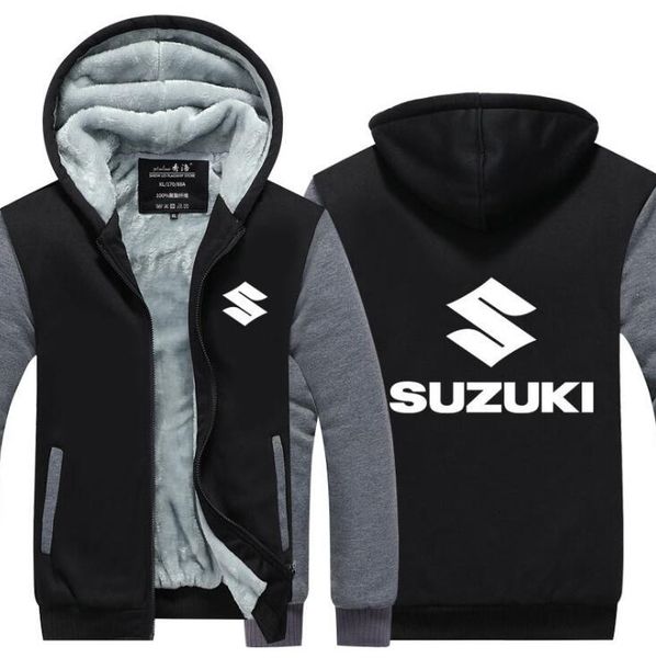 

осень и зима suzuki мотоцикл мотоцикл печатные одежды утолщенные свитер внедорожник куртка одежда для верховой езды увеличение молния свитер