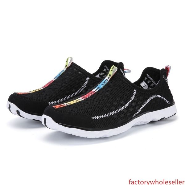 

light blue summer men aqua shoes mesh breathable outdoor sport beach shoes surf exercise light flats water skin shoes plus size