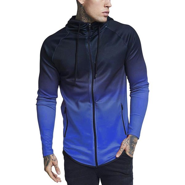 

hoodies men 2018 sweatshirts brand male long sleeve hoodie zipper men hoodies gradient color black red big size poleron hombre