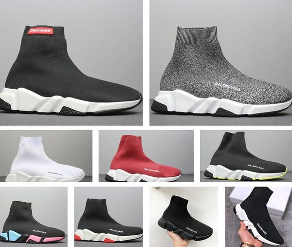 

2020 дизайнера носок спорта balanciaga тренер роскошные женские мужские повседневная обувь утроитель etoile марочных кроссовки носки ботинки, Black