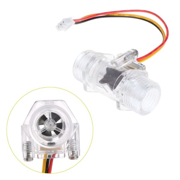 

ootdty water flow sensor switch g1/2" hall effect meter control dc 5-15v