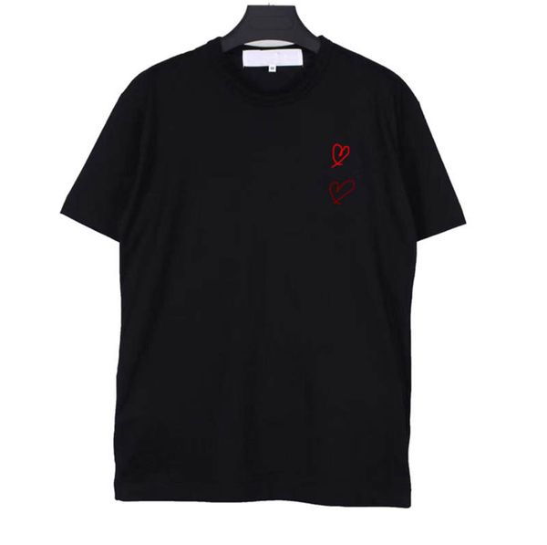 

2020 man designer t shirt fashion summer new brand t shirts luxury tees shirt short sleeve printed heart embroidey funny tees, White;black