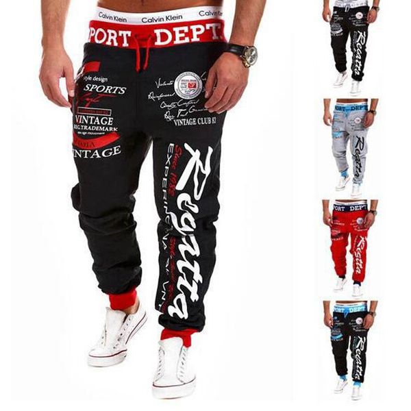 

trousers 2016 baggy mens letter printing baggy harem cool long pants joggers wear 21 styles plus size m-xxxl drawstring, Black