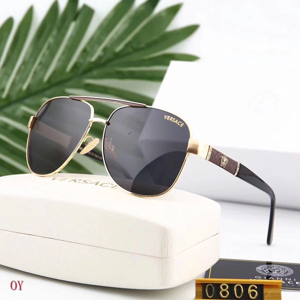 

mens designer sunglasses luxury sunglasses for man uv400 mirror adumbral glasses design v0806 7 color optional with box, White;black