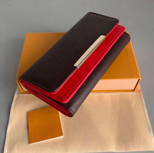 

fashion zipper wallet women multi-function long wallets purse chain bags big capacity card holder bags long wallet classic wallets/6, Red;black