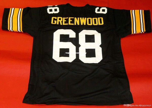 

nbspnfl retro #68 lc greenwood custom mitchell & ness jersey black mens stitching s-5xl,6xl football jerseys running, Black;blue