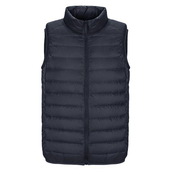 

zogaa 2018 new men's sleeveless down coats ultralight white duck down warm vest men's casual jacket parka outwear waistcoat, Black