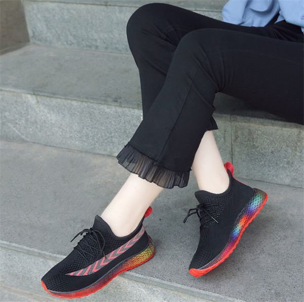 

2020 new ladies ssummer breathable wild yards lightweight fashion casual womens shoes wholesale size 36-39, Black