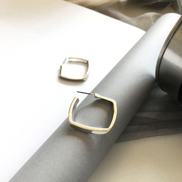 

fashion-new fashion simply earrings jewelry goden plated medium geometric stud earrings for girl women gift, Golden;silver