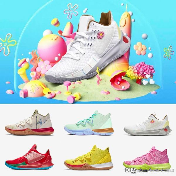 

2019 sponge bob x irving 5 mens basketball shoes 5s trainers mr. krabs patrick squidward sandy cheeks star men sports sneakers kyrie