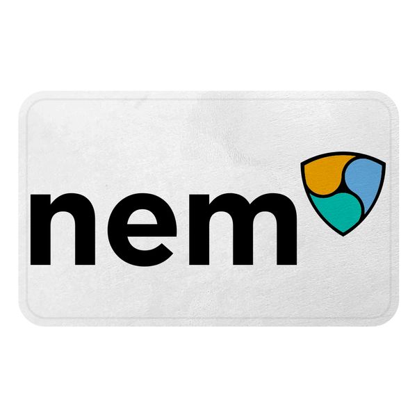 Cryptocurrency Icons Logos Nem Doormat Bath Kitchen Carpet Anti Slip Mats Room Car Floor Bar Rugs Door Home Decor Gift Braided Rug Carpet Binding From