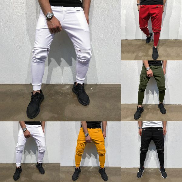 

fashion men's casual outdoors multi-pocket work trouser cargo long pants tactical pants pantalon homme, Black