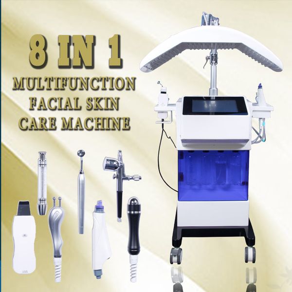 

2020 new 8 in1 water hydra facial dermabrasion cleaning skin oxygen jet bio face lift ultrasound machine hydrafacial equipment
