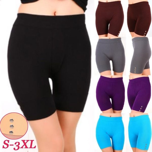 

summer new fashion women high waist legging slim fitness leggings high stretch short leggings female short trousers, White;red