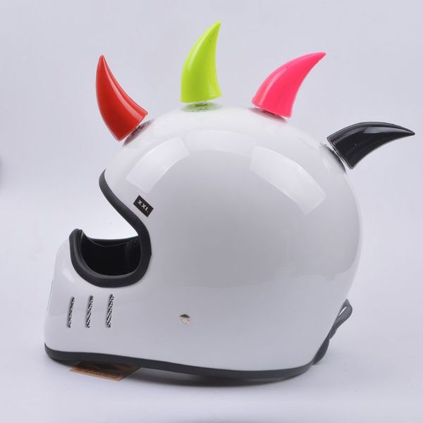 

car motorcycle helmet devil horn motocross full face off road helmet decoration