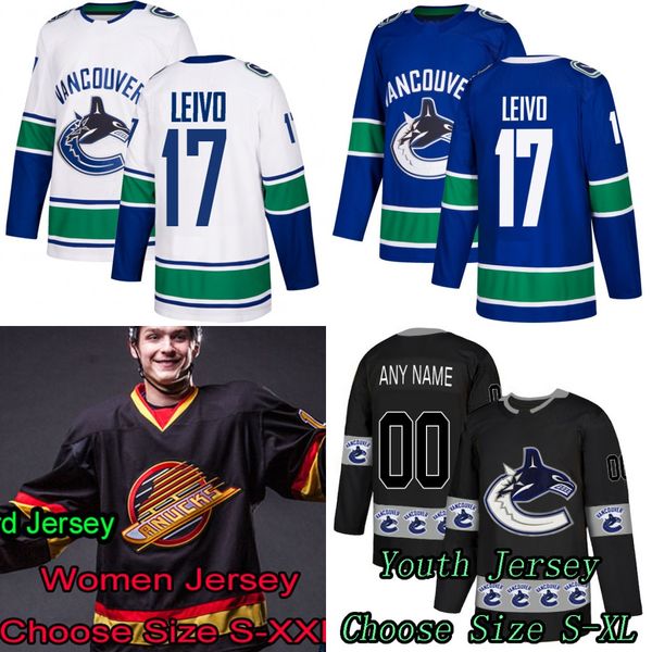 

Vancouver Canucks 17 Josh Leivo Bo Horvat Elias Pettersson Jay Beagle Brock Boeser Antoine Roussel Anders Nilsson Jersey