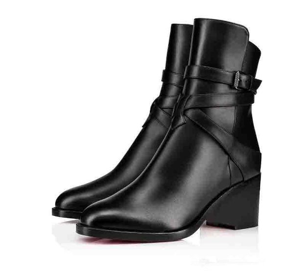 Italy Red Sole Desginer!!! Lady Boots WOMEN Shoes Red Bottom Black