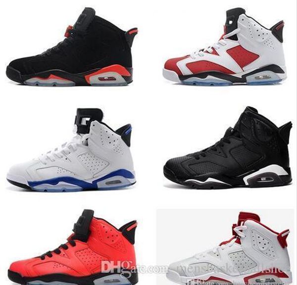 

2019 6 6s unc men basketball shoes alternate hare carmine white infrared black cat sports blue maroon angry bull chrome sports sneakers