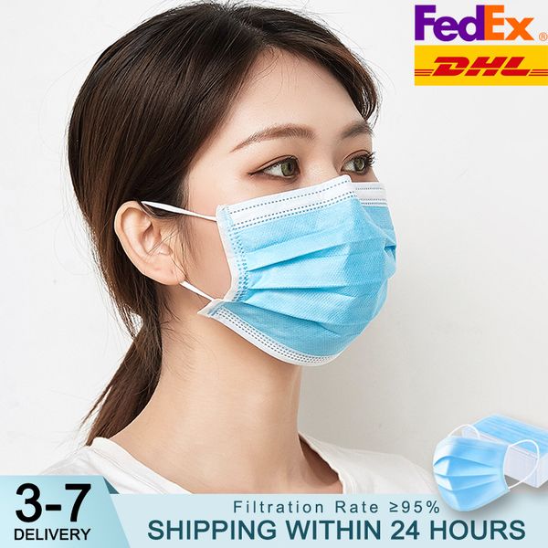 

200шт одноразовые 3 слоя n95 anti c-virus -19 пыль формальдегид плохой запах бактерии доказательство лицо рот маска фильтр