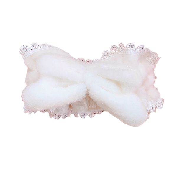

new baby girl infant multi-color super soft lace lace hairband cute girly heart bow japanese hairband h, Slivery;white