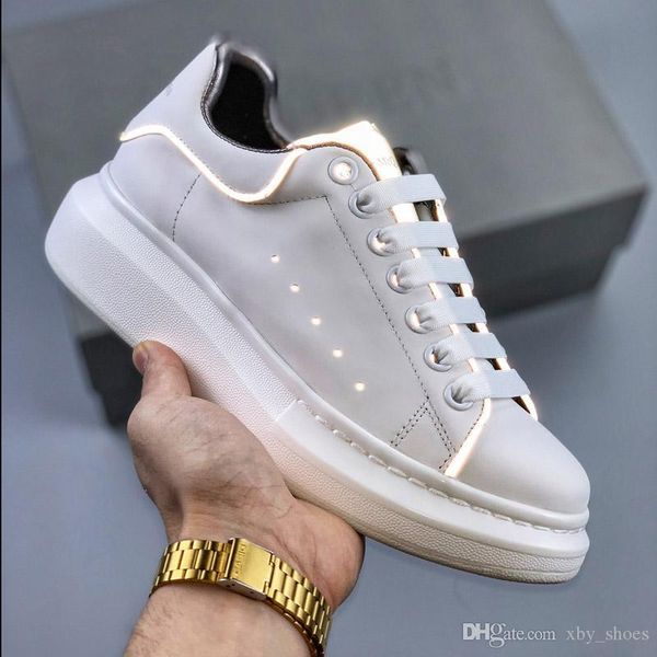 

with box black mens womens chaussures shoe beautiful platform casual sneakers luxury designers shoes 3m leather solid colors dress shoe