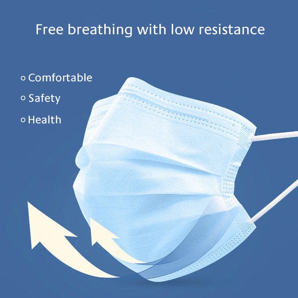

150pcs disposable civilian protective masks to protect yourself against bacterial droplets