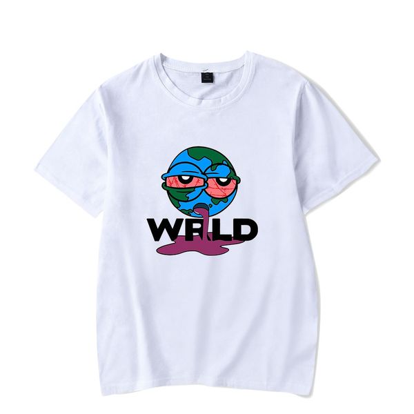 

men's t-shirt fashion rapper juice wrld funny tshirt men summer casual male t shirt hipster hip-hop tee shirt homme streetwear, White;black