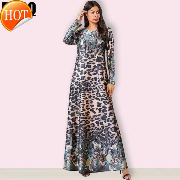 

dubai clothes women vestido for ladies mc207826 large size women's apricot printing sleeve muslim casual gold velvet long, Red