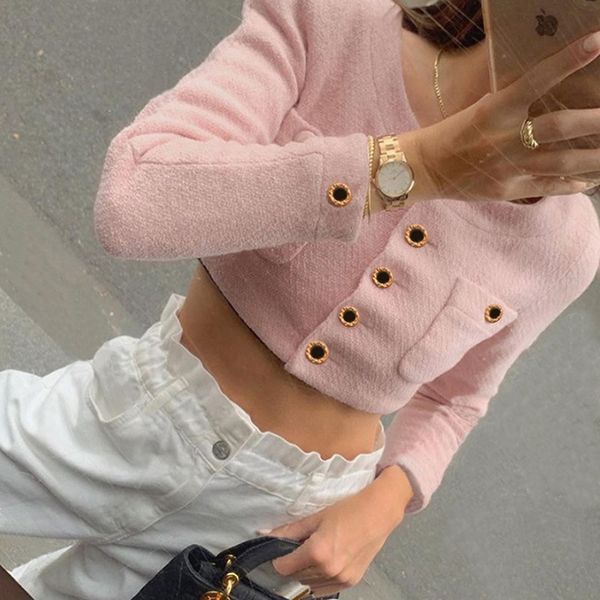 

2019 winter women's long-sleeved round collar navel single-breasted slim versatile 2019 winter women's long-sleeved round collar n, White