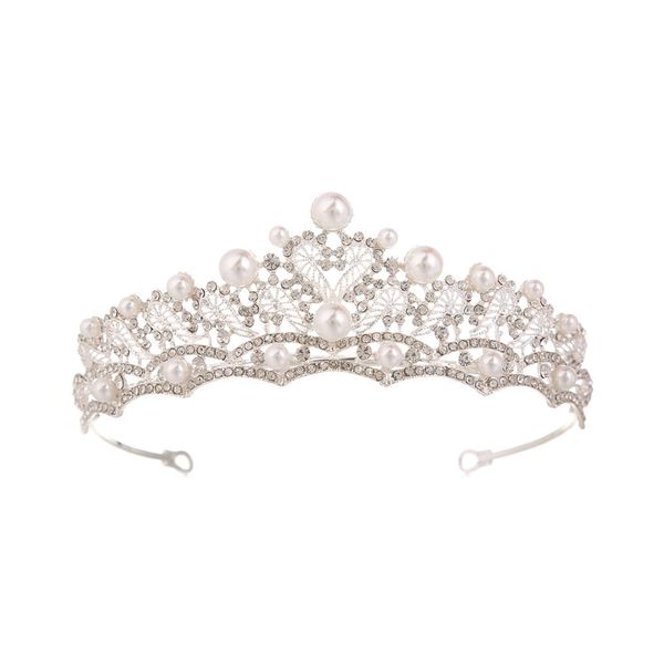 

beautiful bling bling crystal pearls wedding bridal crowns tiaras party junior quinceanera headpieces hair accessories headband