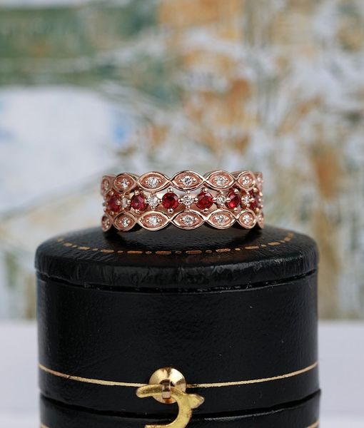 

princess rose gold ring red be engaged ring ma'am ring, Silver