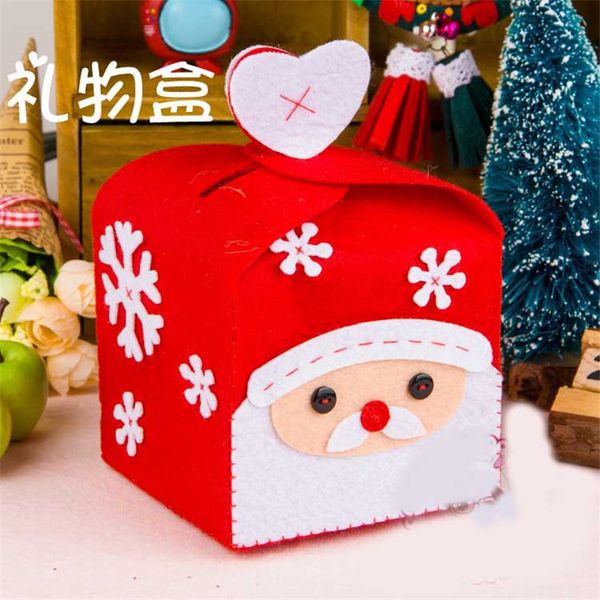 

christmas gift box folded colorful christmas apple box cupcakes dessert cookies candy gift festival present bag packing