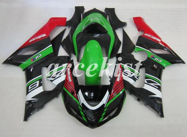

4 gifts new abs motorcycle fairings kit fit for kawasaki ninja zx-6r zx6r 2005 2006 6r 05 06 body set custom red green