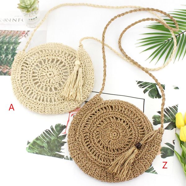 

women straw handbags female handmade woven shoulder bags summer style hollow crossbody bags phone pocket