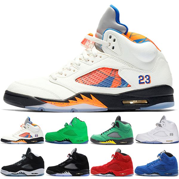 

og prince 5 wings 5s black men basketball shoes paris laney oreo silver fresh white grape space jam mens sports sneakers 41-47