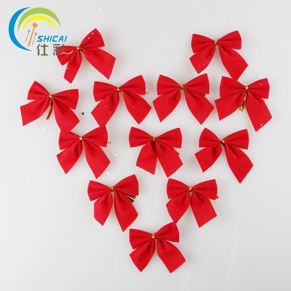 

bowknot christmas decoration christmas tree ornaments for present pack party festival 60 pcs red bow flannel ing