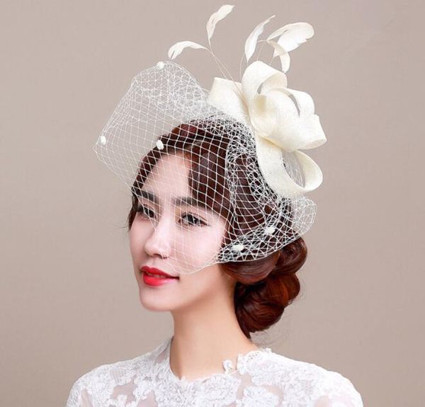 

elegant lady party hat wedding women ladies veils cap mesh mini hat occasion hair headdress decoration