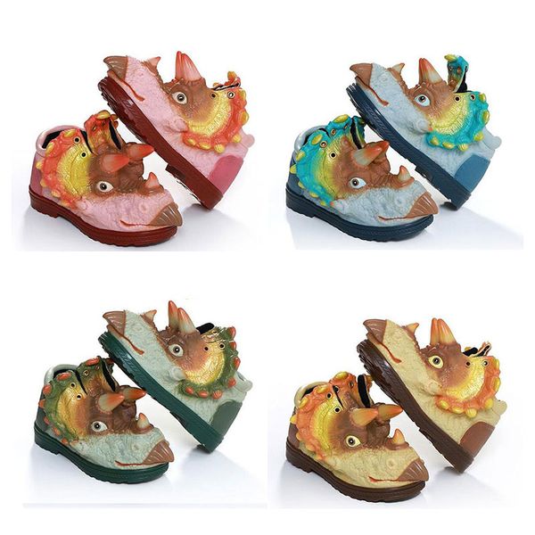 

2020 creative 3d dinosaur shoes kids shoes baby girls boys medium children's sports keep warm soft comfortable size 25-30 style 2, Black